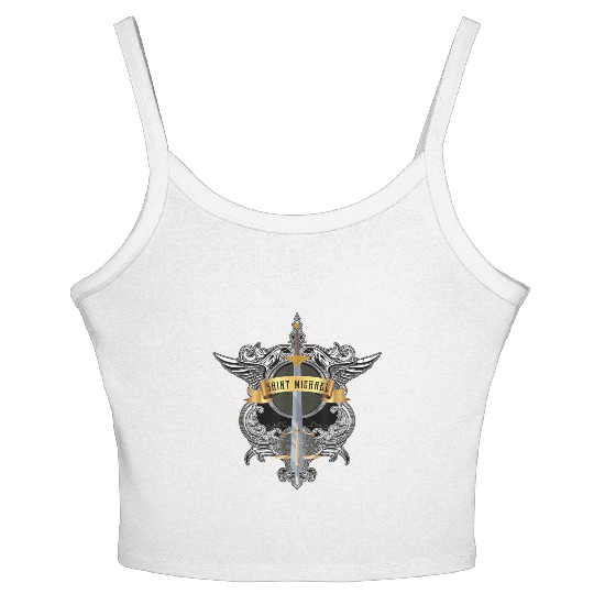 Sword of Saint Michael the Archangel Catholic Men Women's Spaghetti Strap Tank Top