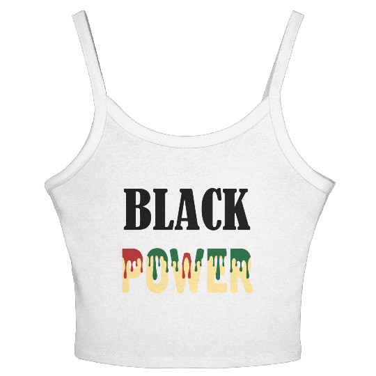 Black Power Women's Spaghetti Strap Tank Top