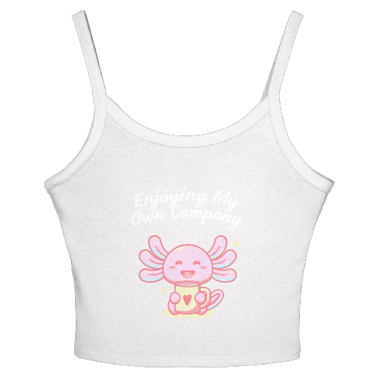 Enjoying My Own Company Sarcastic Introvert Sarcas Women's Spaghetti Strap Tank Top