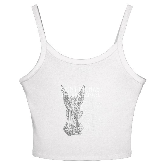 Saint Michael the Archangel Prayer Catholic Tradit Women's Spaghetti Strap Tank Top