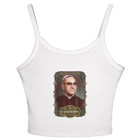 Saint Oscar Romero El Salvador Catholic Saint Mons Women's Spaghetti Strap Tank Top