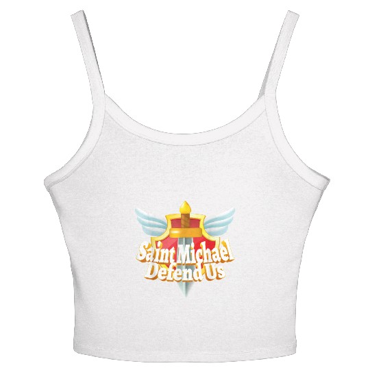 St. Michael the Archangel Icon Dragon Catholic Ang Women's Spaghetti Strap Tank Top