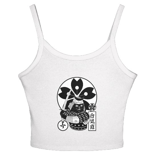 Samurai Cat Women's Spaghetti Strap Tank Top