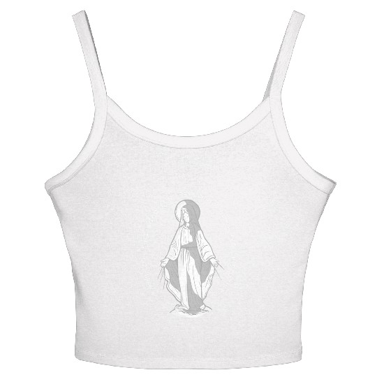 Our Lady of Grace Medal Mary Catholic F Women's Spaghetti Strap Tank Top