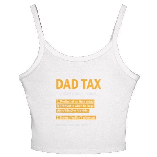 Vintage Dad Tax Definition Men Funny Father's Day Women's Spaghetti Strap Tank Top
