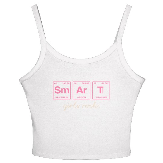 SMART GIRLS ROCK - Elements Periodic Table Women's Spaghetti Strap Tank Top