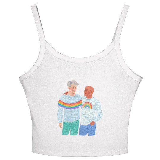 lesbian lgbtq pride valentine day 2022 valentines Women's Spaghetti Strap Tank Top