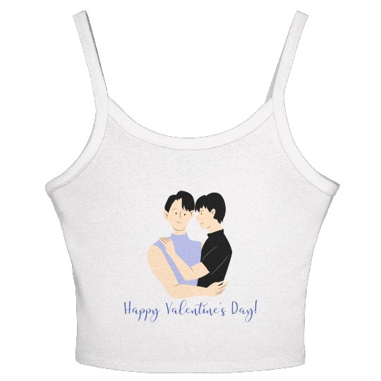 lesbian lgbtq pride valentine day 2023 valentines Women's Spaghetti Strap Tank Top