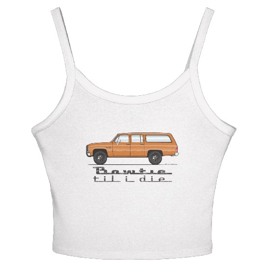 bowtie Burnt Orange Women's Spaghetti Strap Tank Top