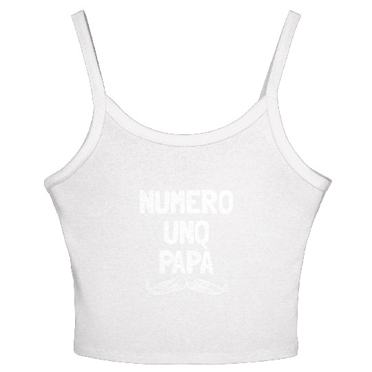 Numero Uno Papa Italian Dad Father's Number 1 Dad Women's Spaghetti Strap Tank Top