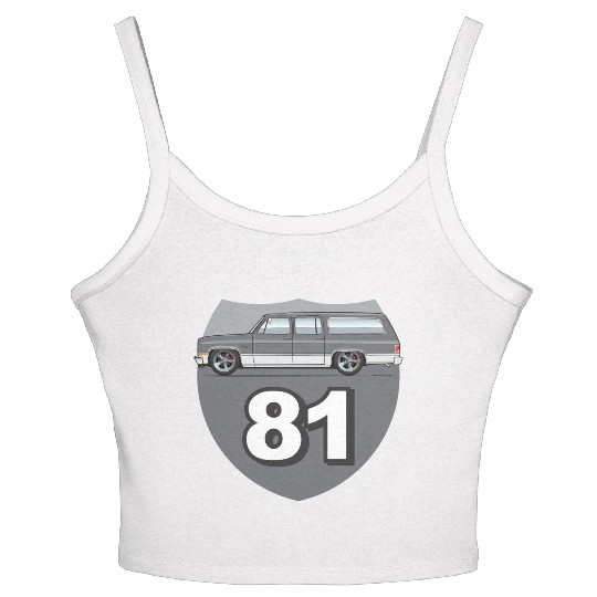 81 Charcoal Women's Spaghetti Strap Tank Top