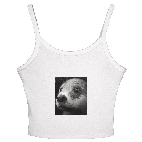 Fashionable Otter Design Cool Sea Otter With Blue Women's Spaghetti Strap Tank Top