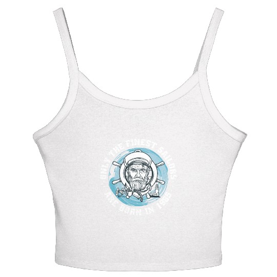 Sailors Sailboats Vintage 1985 Birthday fun Women's Spaghetti Strap Tank Top