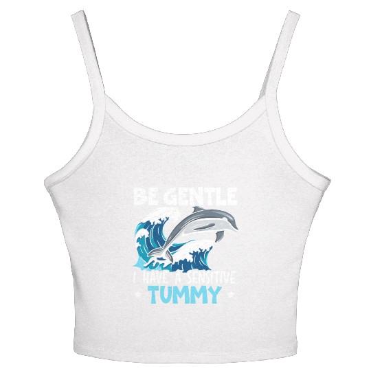 Dolphin Lover Marine Biology Underwater Animal Women's Spaghetti Strap Tank Top