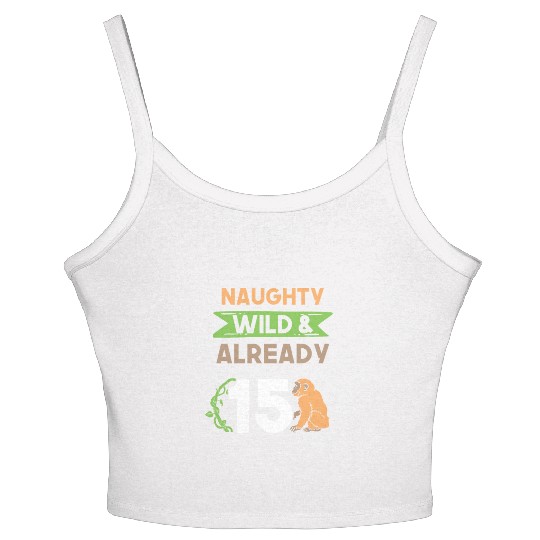 Gift 15 years birthday girl boy Ape Monkey Women's Spaghetti Strap Tank Top