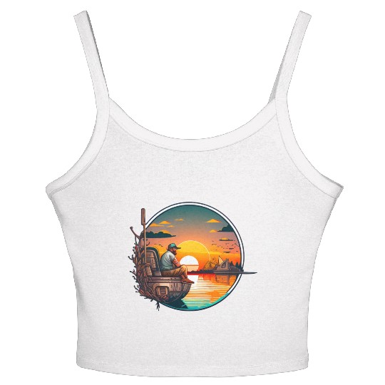 Peaceful Fishing Women's Spaghetti Strap Tank Top