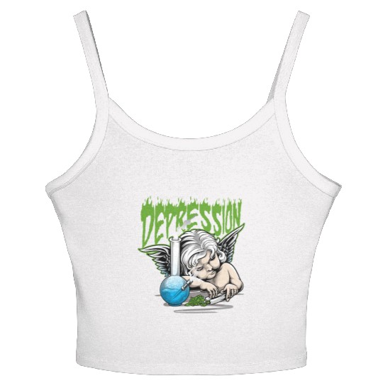 Depression Angel Women's Spaghetti Strap Tank Top