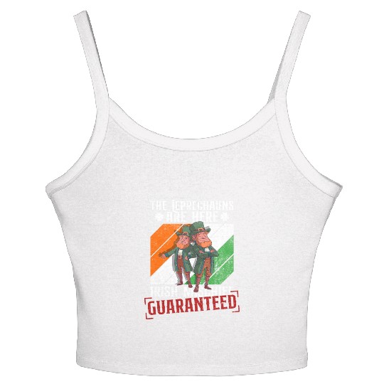 The Leprechauns Are Here Irish Mischief Guaranteed Women's Spaghetti Strap Tank Top