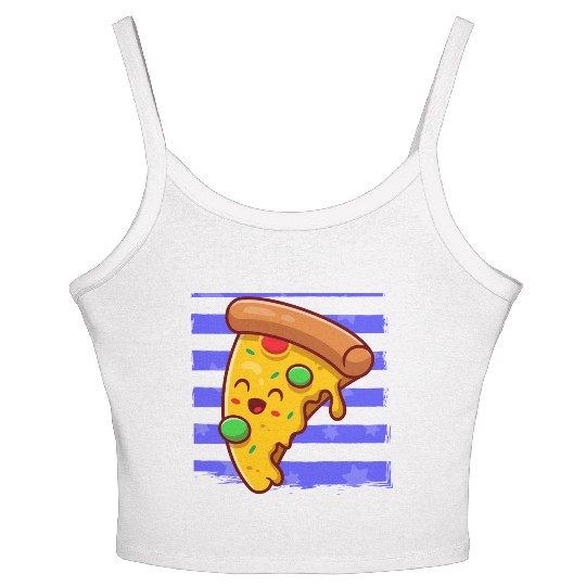 Pizza Men's Women's Spaghetti Strap Tank Top