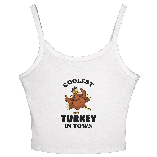Coolest Turkey in Town Women's Spaghetti Strap Tank Top