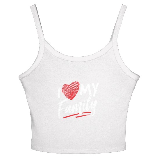 I Love My Family Gathering Families Reunion Women's Spaghetti Strap Tank Top
