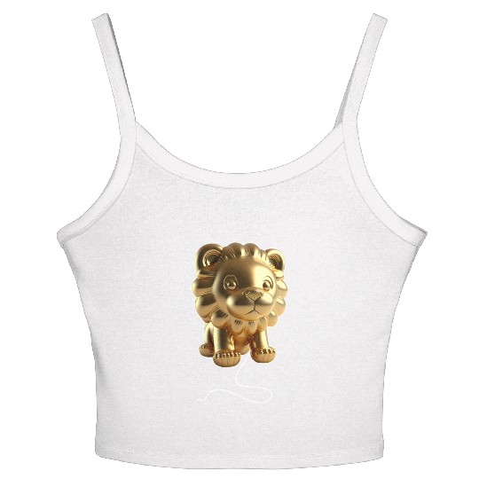 Lion Gold Balloon Women's Spaghetti Strap Tank Top