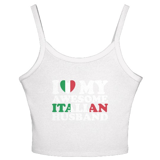 I Love My Awesome Italian Husband Women's Spaghetti Strap Tank Top