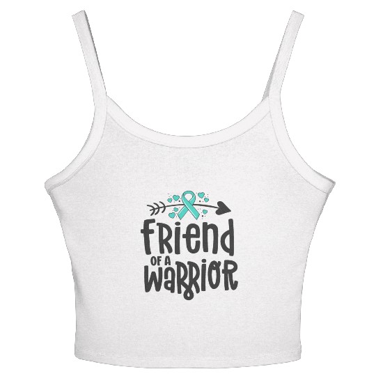 Friend Of A Warrior Support Team Ovarian Cancer Women's Spaghetti Strap Tank Top
