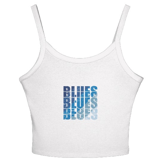 Blues Music Jazz Trumpet Chicago Women's Spaghetti Strap Tank Top