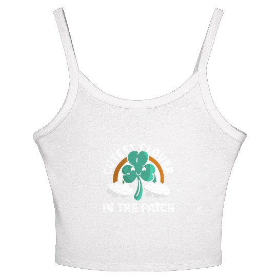Cutest Clover In The Patch - St Patricks Day Irish Women's Spaghetti Strap Tank Top