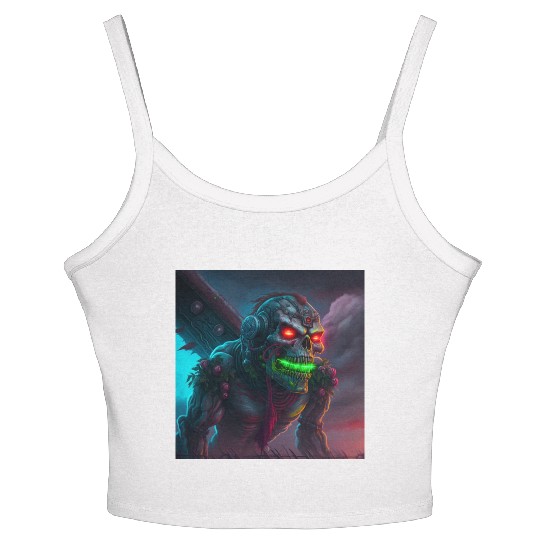 ZOMBIE IRON MAIDEN (version 15) Women's Spaghetti Strap Tank Top