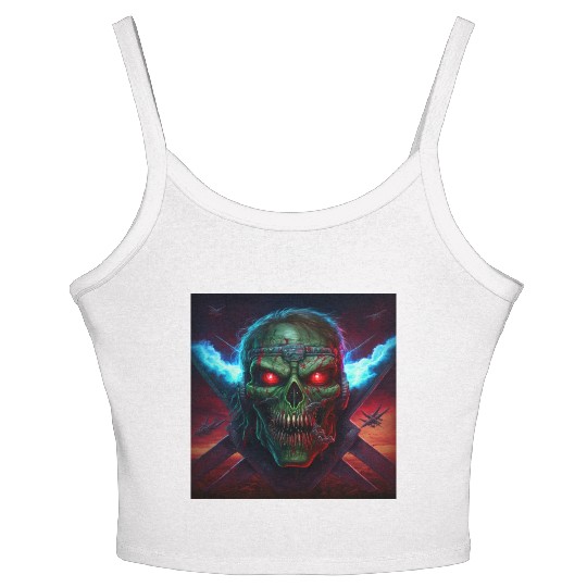 ZOMBIE IRON MAIDEN (version 14) Women's Spaghetti Strap Tank Top