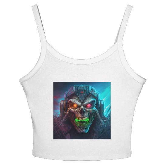 ZOMBIE IRON MAIDEN (version 8) Women's Spaghetti Strap Tank Top