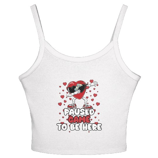 I Paused My Game To Be Here Mens Kids Boys Women's Spaghetti Strap Tank Top