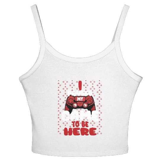 I Paused My Game To Be Here Mens Kids Boys Women's Spaghetti Strap Tank Top