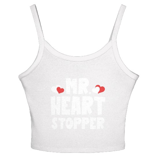 Mr Heart Stopper Funny Boyfriend Valentine's Day Women's Spaghetti Strap Tank Top