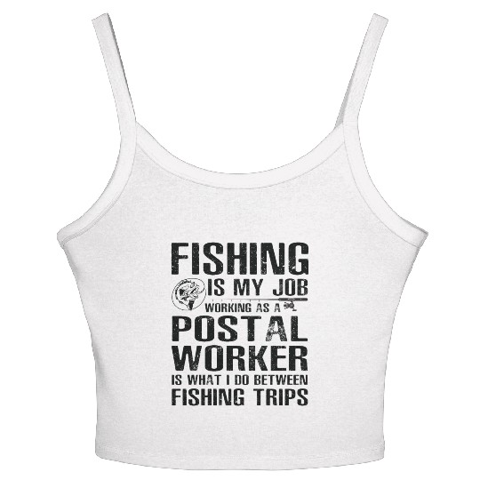 Postal Worker Funny Fishing Women's Spaghetti Strap Tank Top