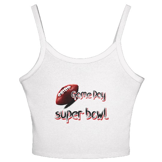 super bowl sunday Women's Spaghetti Strap Tank Top