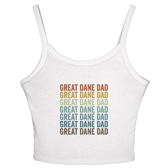 Great Dane Dad Great Dane Dog Lover Dog Dad Women's Spaghetti Strap Tank Top