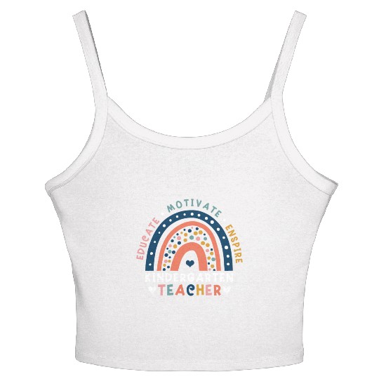 Educate Motivate Inspire Kindergarten Teacher Women's Spaghetti Strap Tank Top