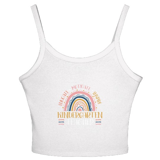 Educate Motivate Inspire Kindergarten Teacher Women's Spaghetti Strap Tank Top