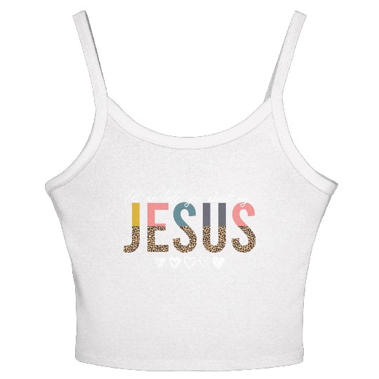 Let Me Tell You About My Jesus Christian Believer Women's Spaghetti Strap Tank Top