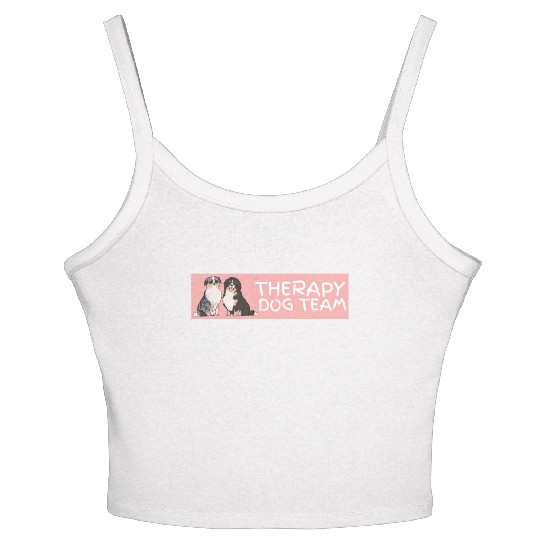 Therapy Dog Team Pet Dog Lover Mental Health Aware Women's Spaghetti Strap Tank Top