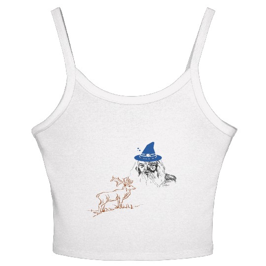 Wizard and Deer Women's Spaghetti Strap Tank Top