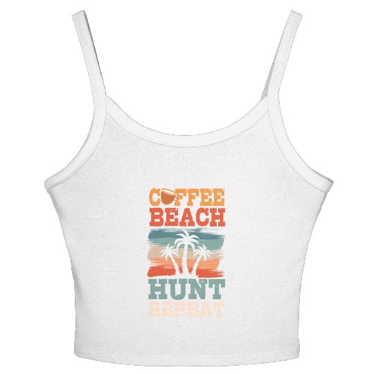 Coffee And Beachcombing Women's Spaghetti Strap Tank Top