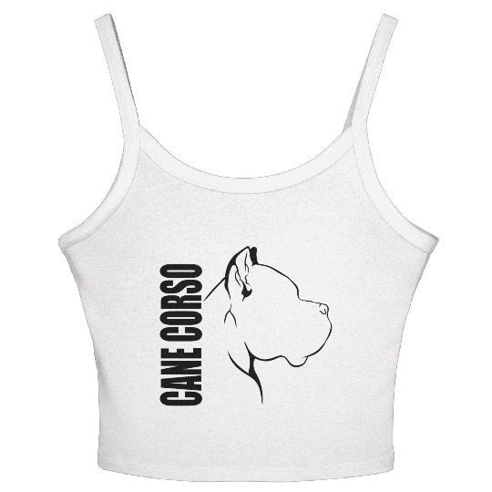 Proud Cane Corso Profile dog mom Women's Spaghetti Strap Tank Top