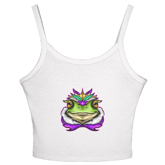 Frog King Or Frog Prince With Royal Fur For Mardi Women's Spaghetti Strap Tank Top