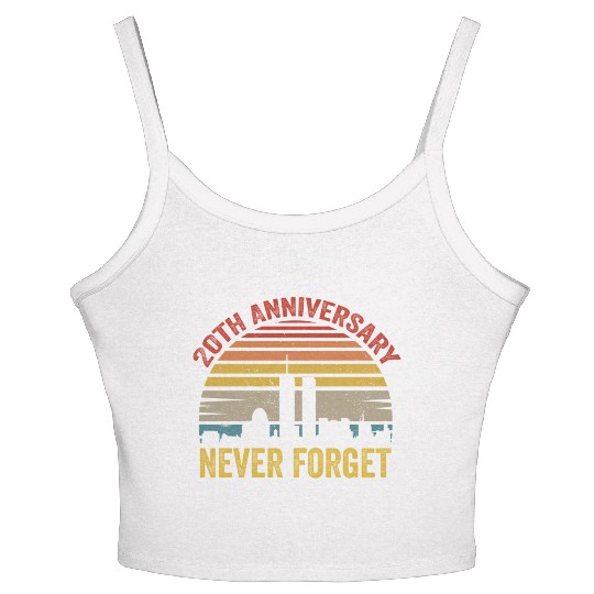 Never Forget 9 11 20th Anniversary Women's Spaghetti Strap Tank Top