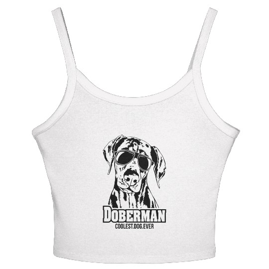 Doberman Pinscher coolest dog ever dog mom Women's Spaghetti Strap Tank Top