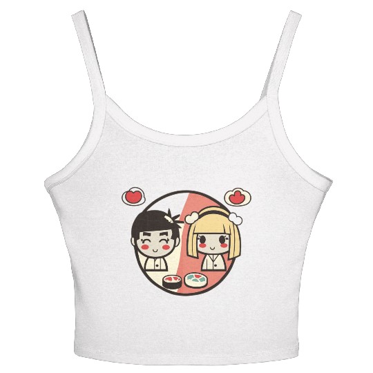"Sushi Love" Valentine's Day Couple Set Women's Spaghetti Strap Tank Top